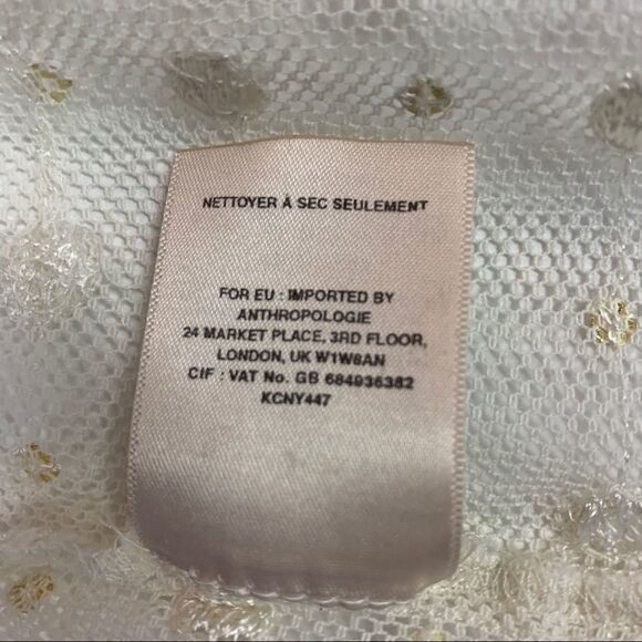 LEIFNOTES Net Dot & Gleam Sequin mesh asymmetrical short sleeve Dress size 4 - Picture 15 of 15